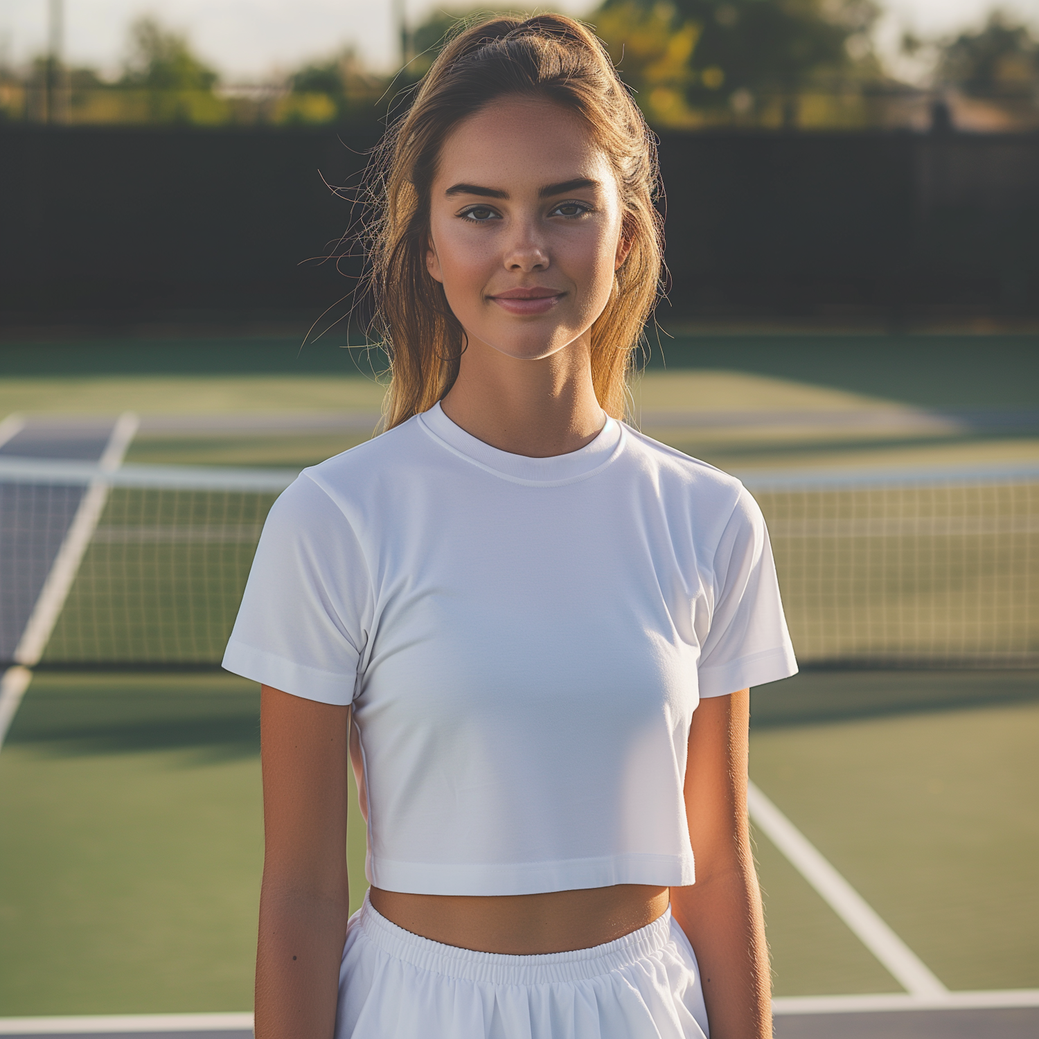 Woman on Tennis Court