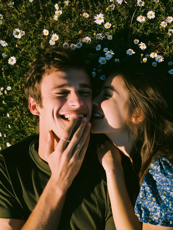 Joyful Couple in Nature