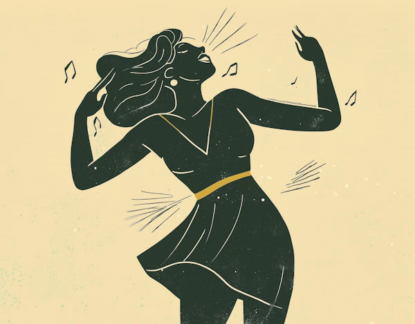 Joyful Dancing Woman