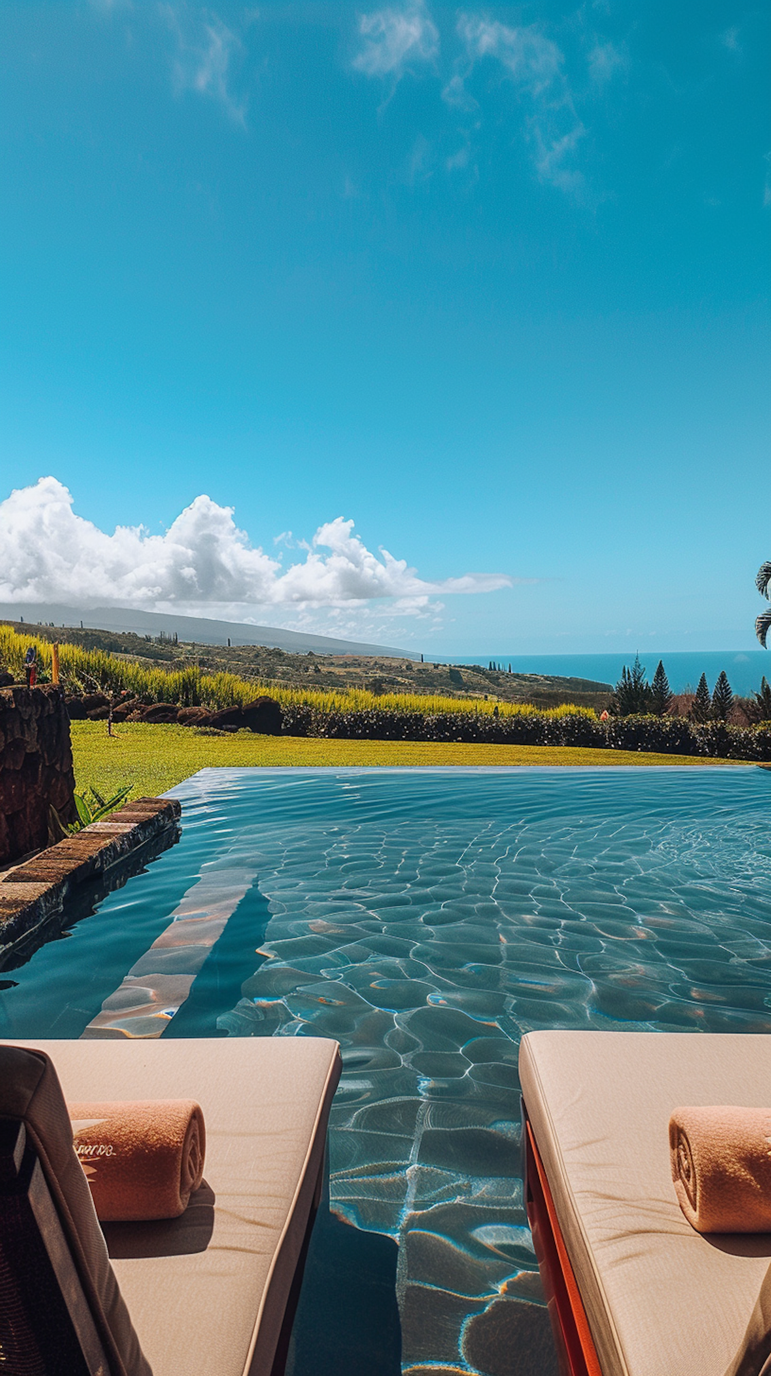 Luxurious Poolside Overlooking Landscape