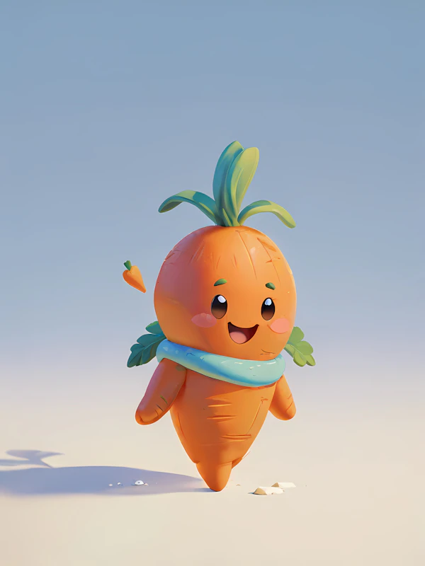 Cheerful Carrot Character