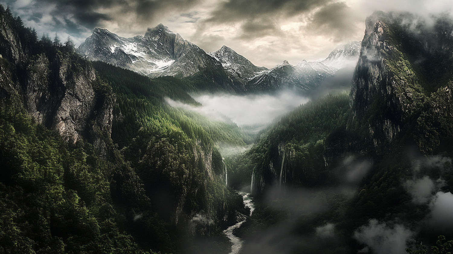 Misty Mountain Landscape