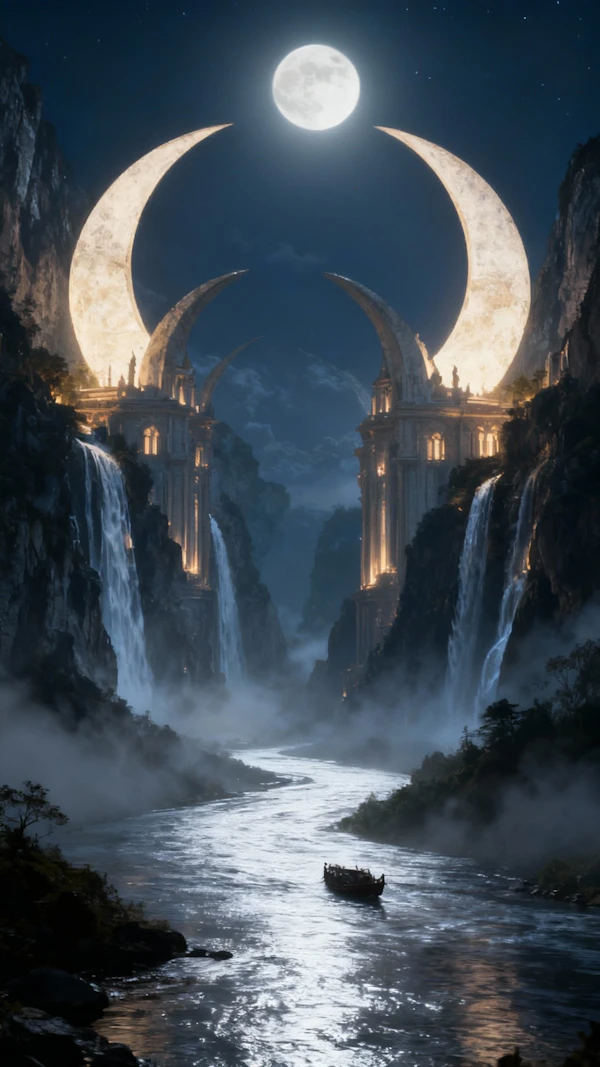 Mystical Moonlit Canyon
