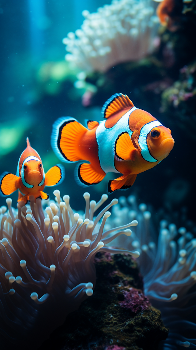 Symbiotic Serenity: Clownfish in Anemone Haven