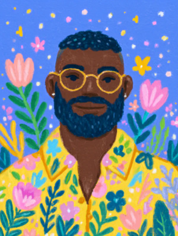 Vibrant Floral Portrait