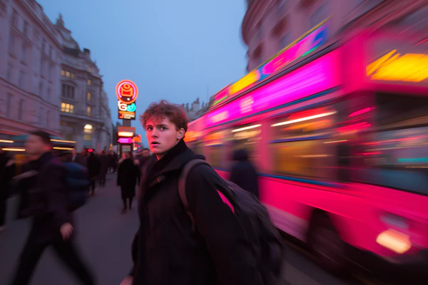 Urban Scene with Young Person