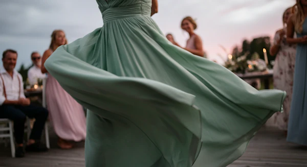 Dancing in Green Dress