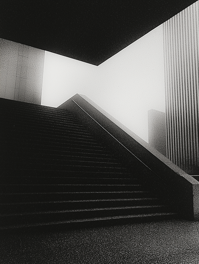 Monochromatic Architectural Staircase