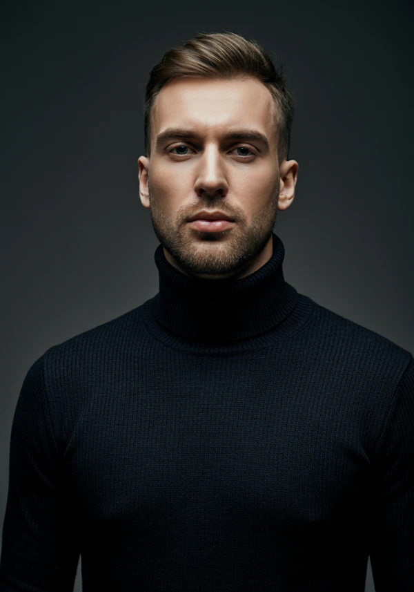 Serene Caucasian Man Portrait