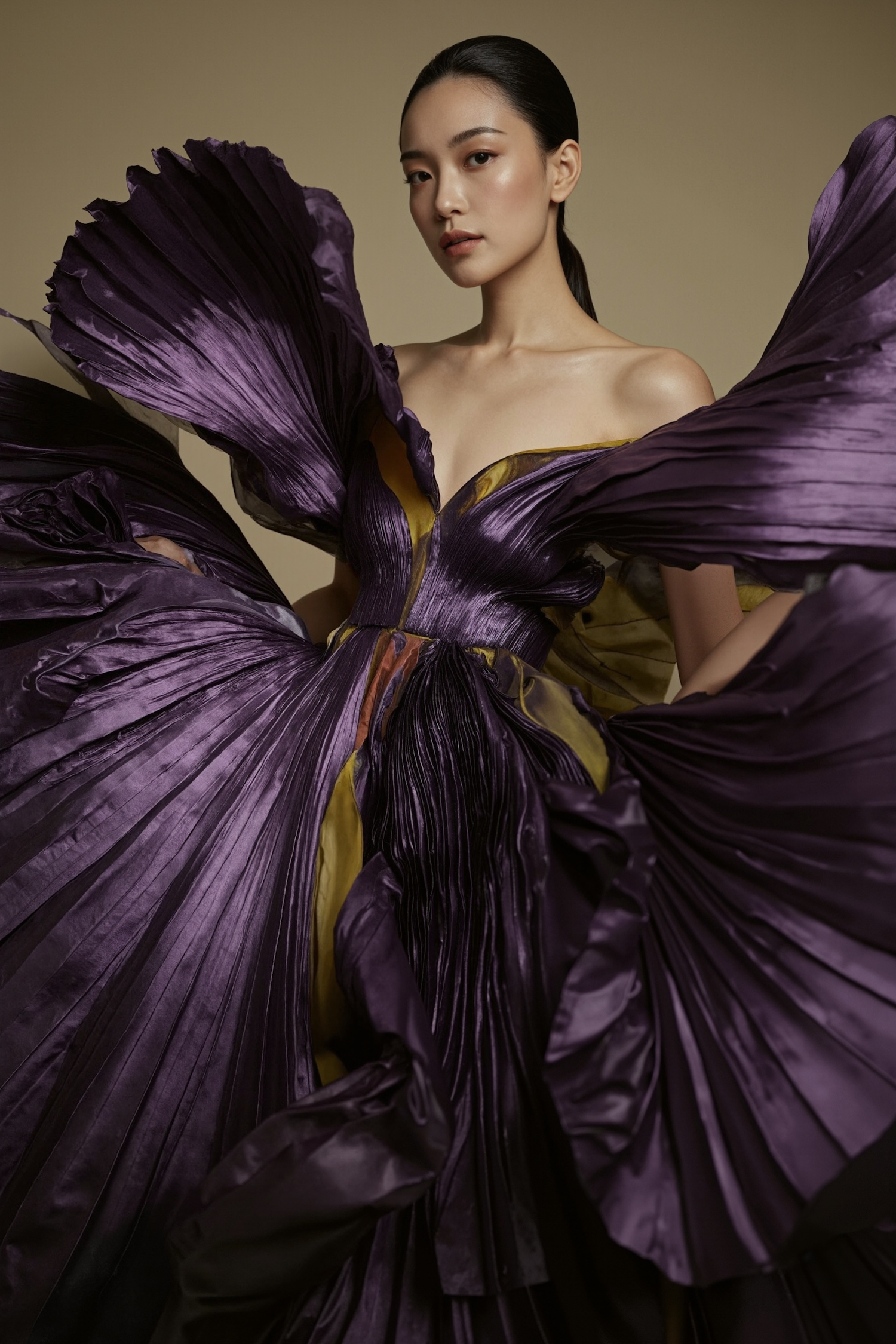 Sculptural Gown Fashion Portrait