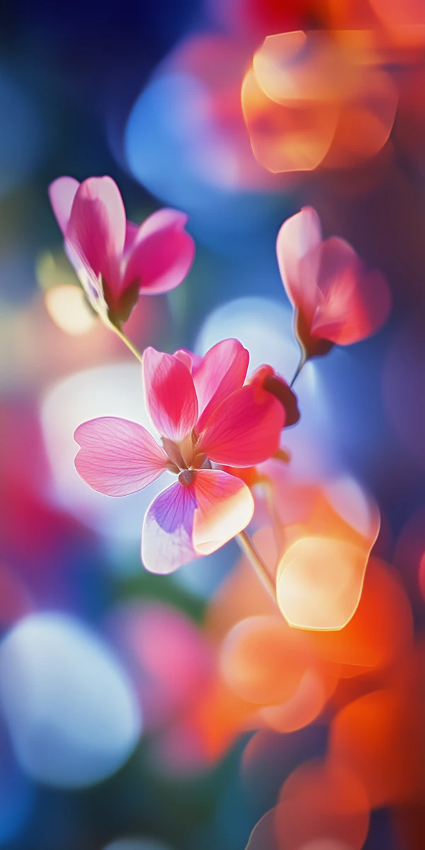 Delicate Pink Flowers with Bokeh