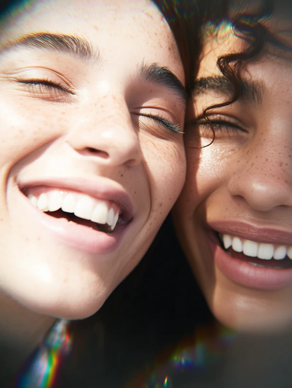 Smiling Individuals Close-Up