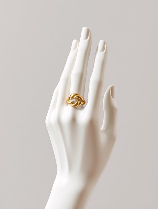 Elegant Hand with Gold Ring