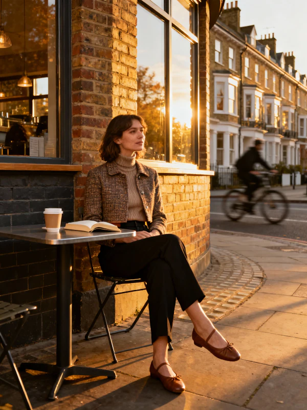 Golden Hour Café Scene