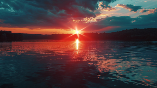 Serene Sunset Over Water