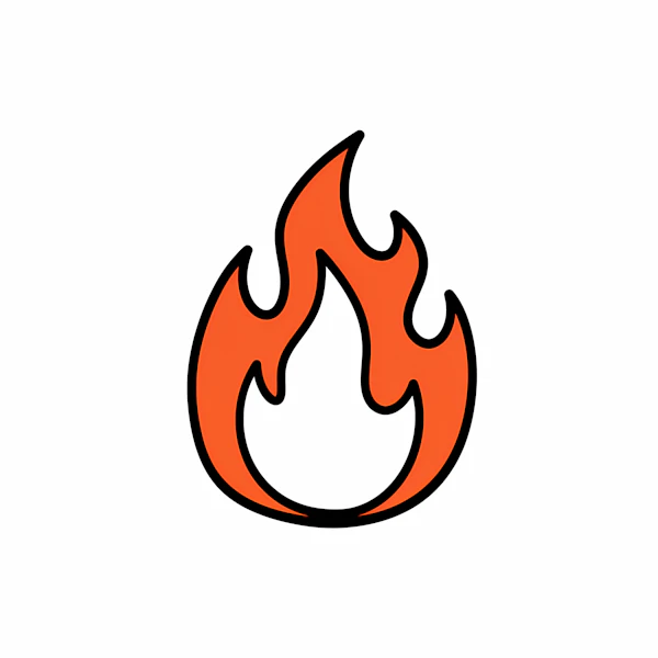 Stylized Flame Icon