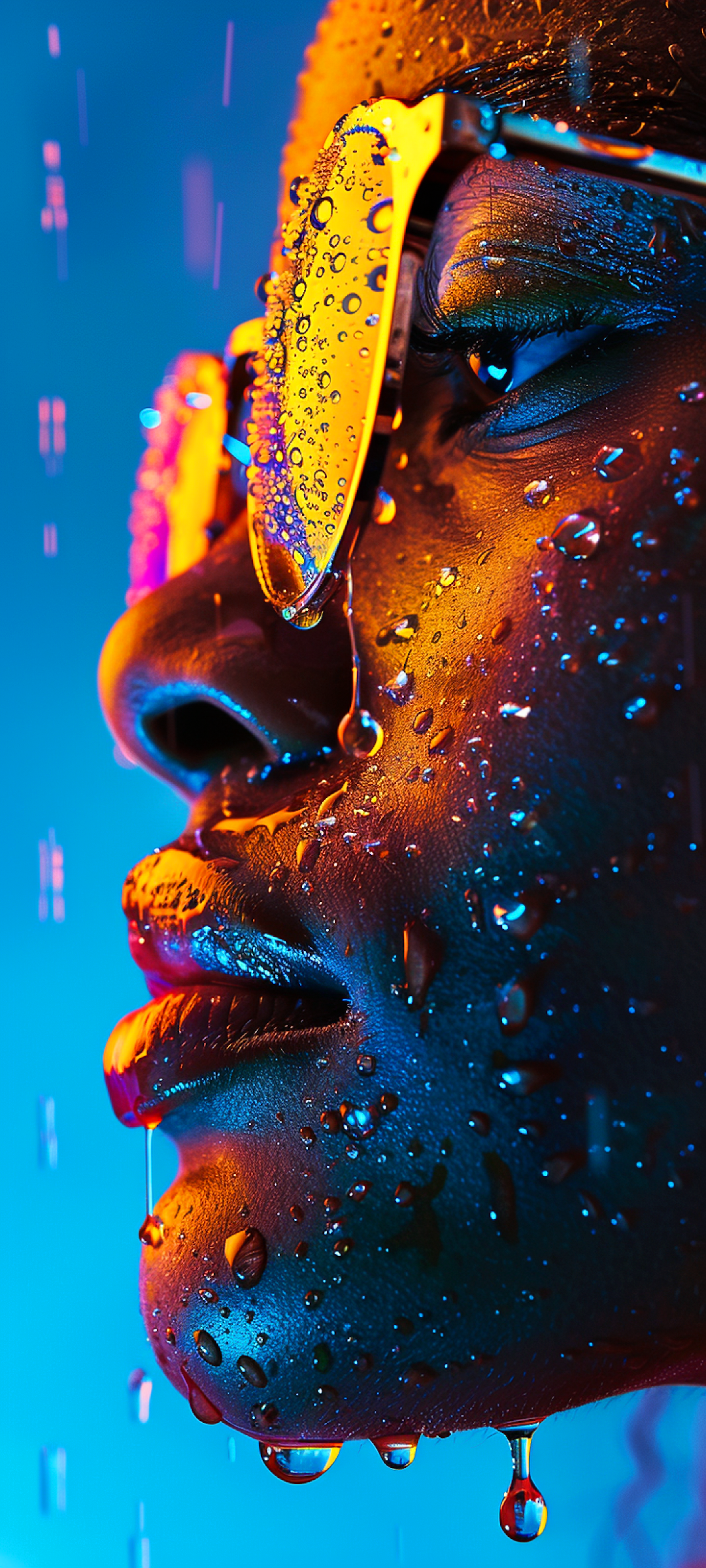 Serene Profile with Vivid Lighting