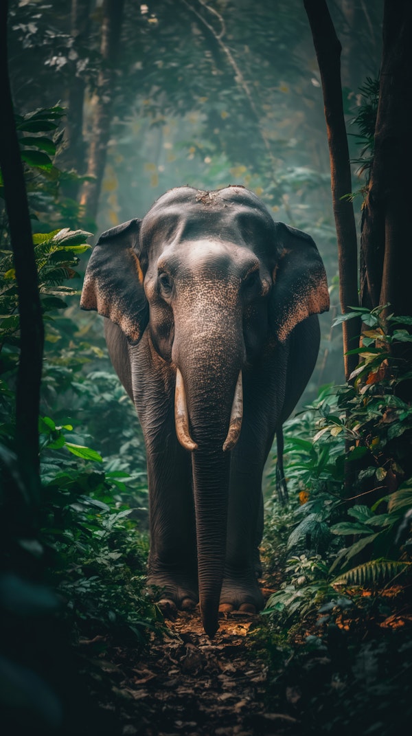 Majestic Forest Elephant
