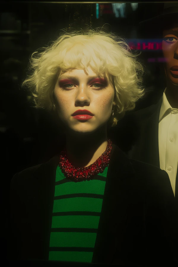 Mysterious Neon Portrait