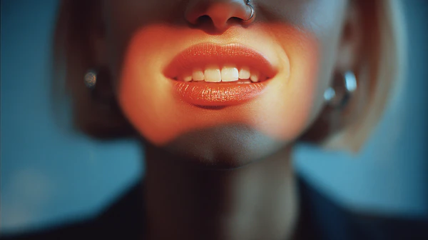 Dramatic Lip Close-Up