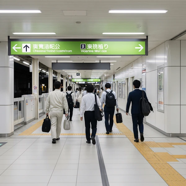 Modern Train Station Scene