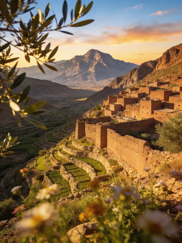 Terraced Hillside Village