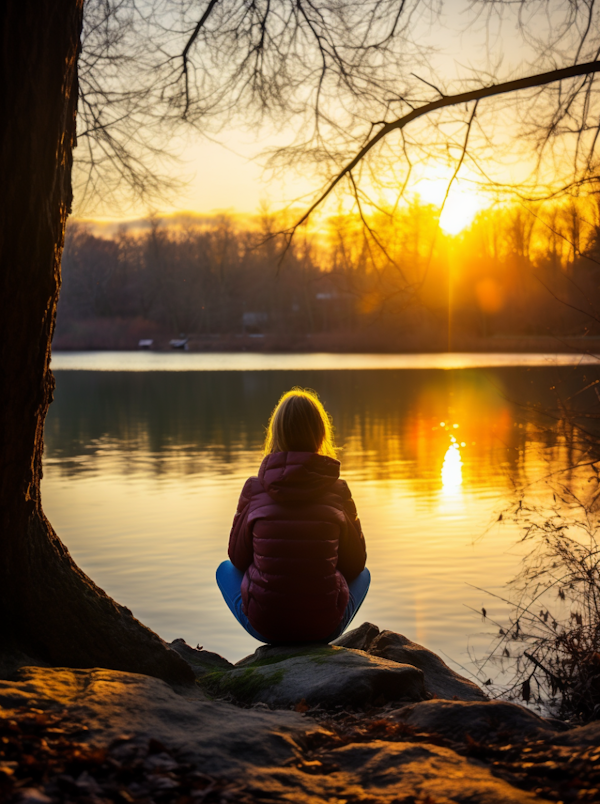 Sunset Serenity by the Lake