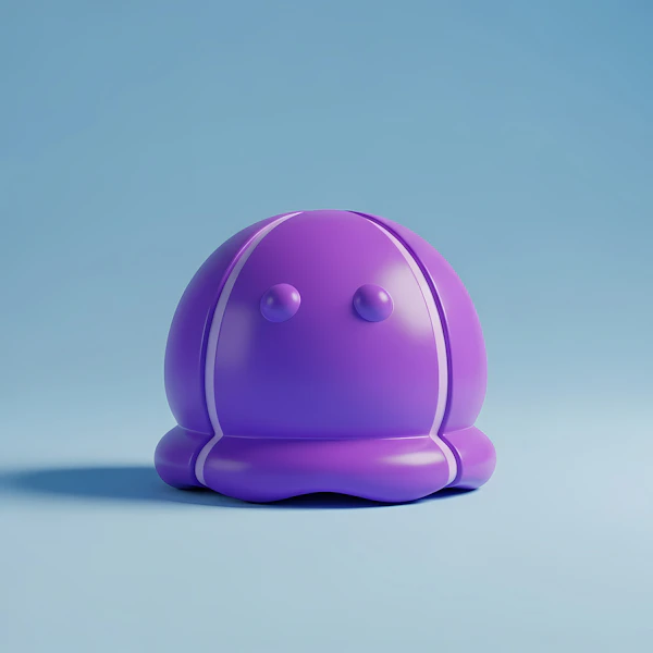 Purple Jellyfish Character
