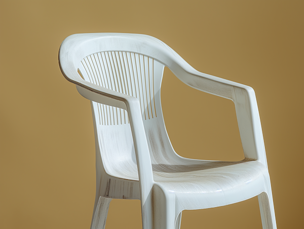 Modern White Plastic Chair