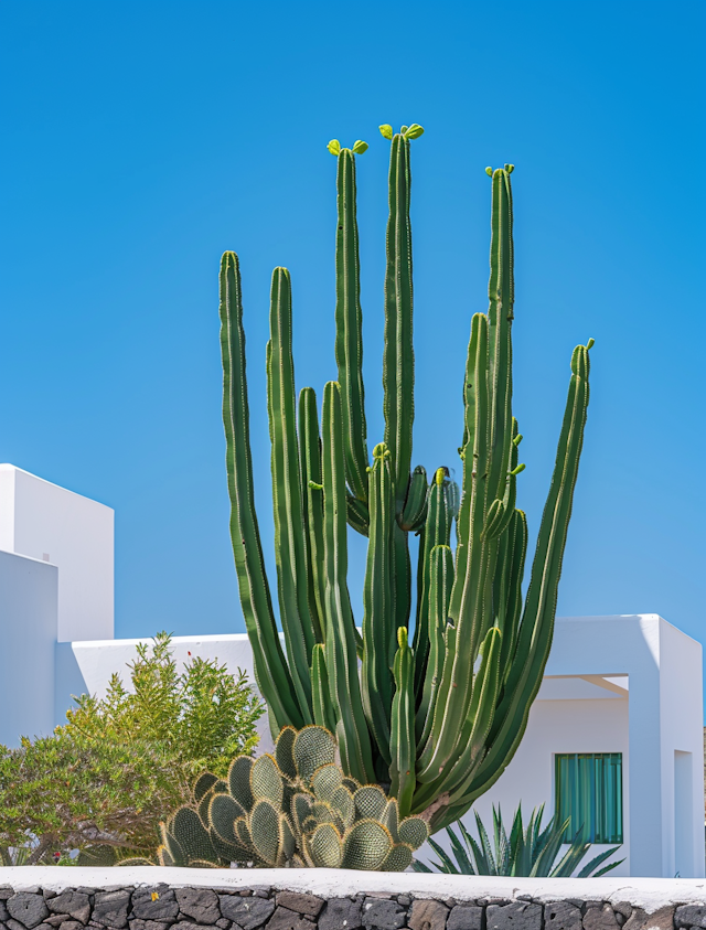 Modern Garden with Cactus