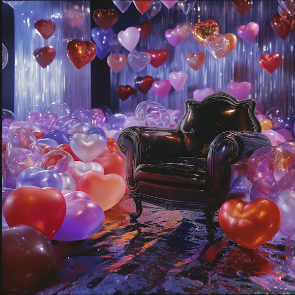 Secluded Enchantment with Armchair and Balloons