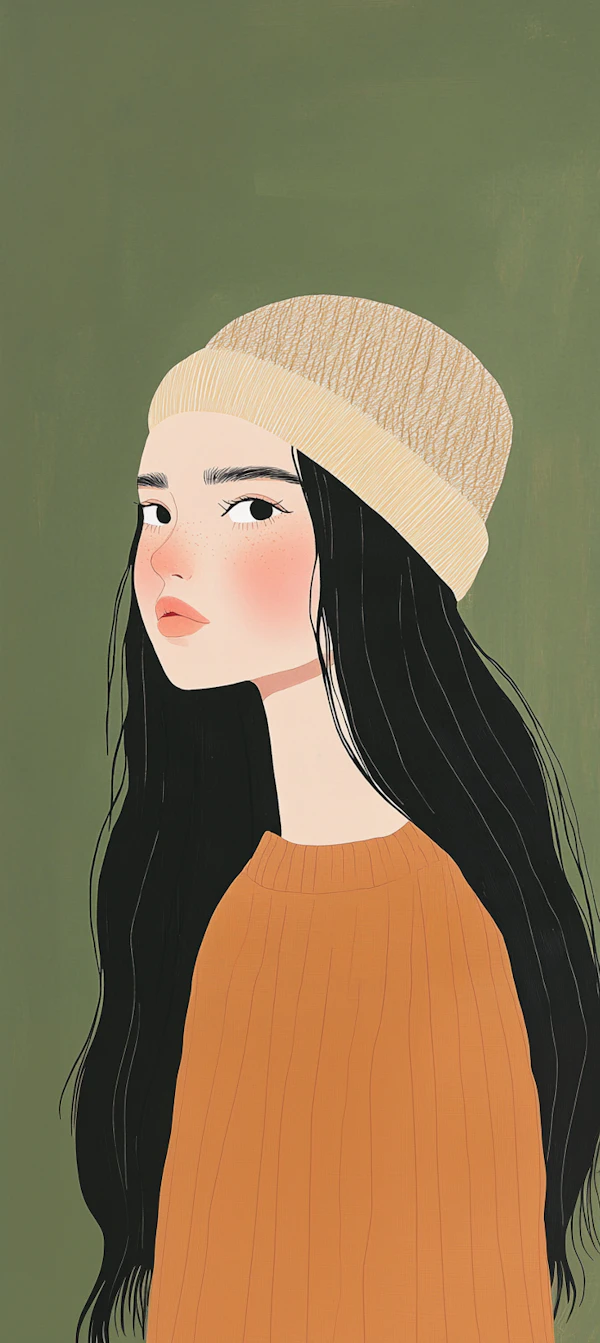 Illustration of a Young Woman