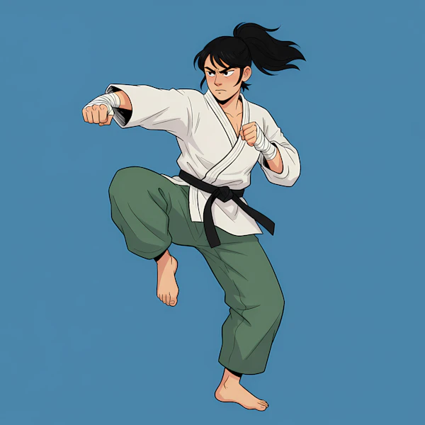 Martial Artist in Action
