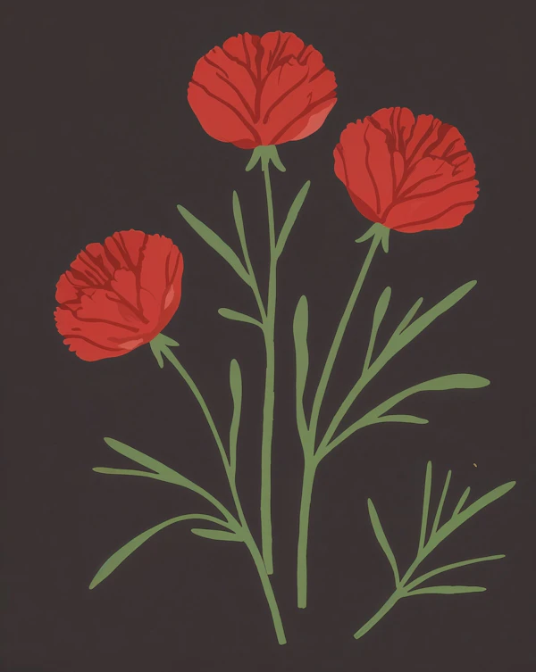 Vibrant Red Carnation