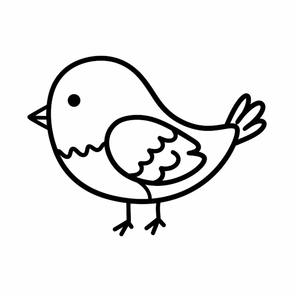 Minimalist Bird Drawing