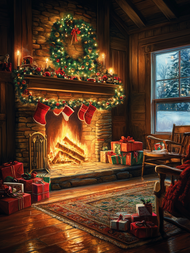 Cozy Festive Living Room