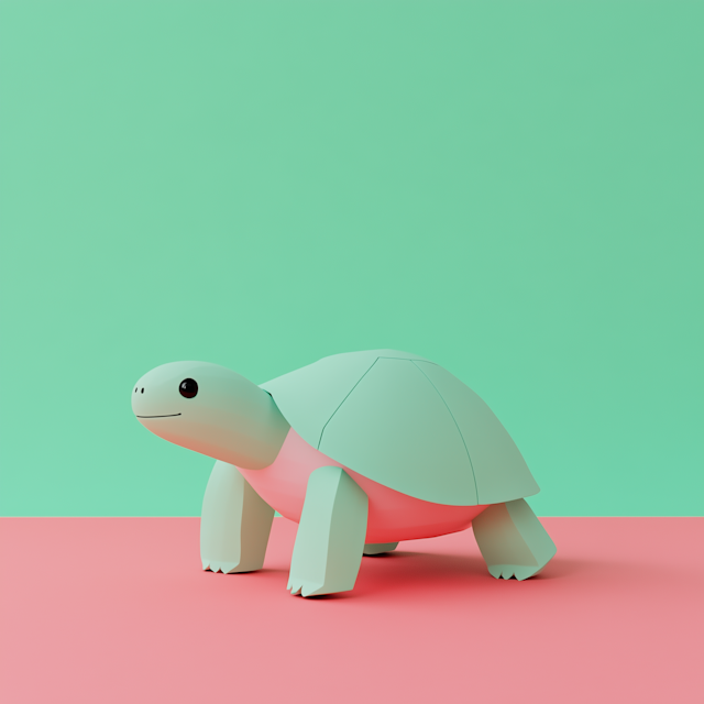 Stylized Modern Art Tortoise