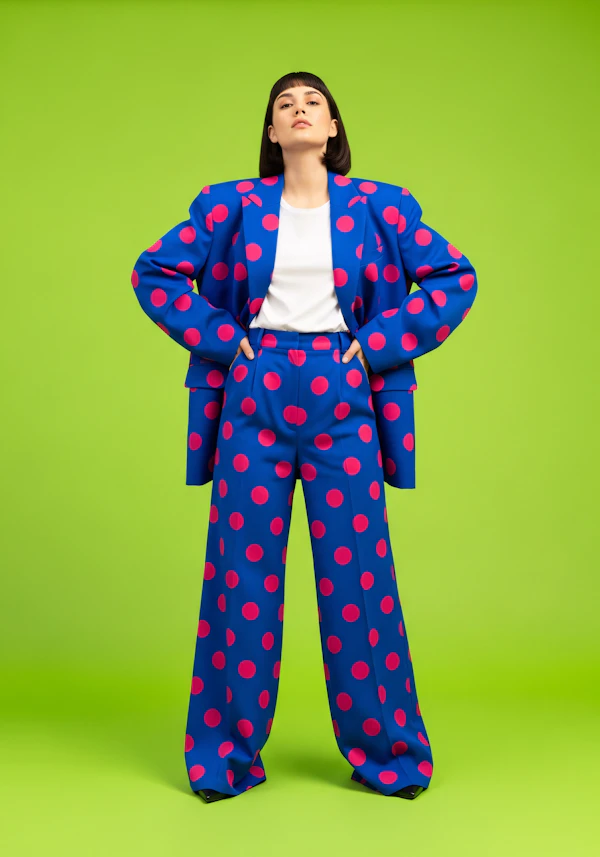 Stylish Polka Dot Suit