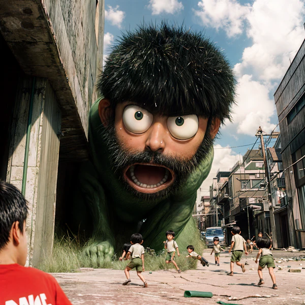 Giant Creature in Alley