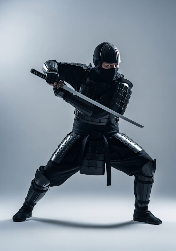 Ninja in Action Pose