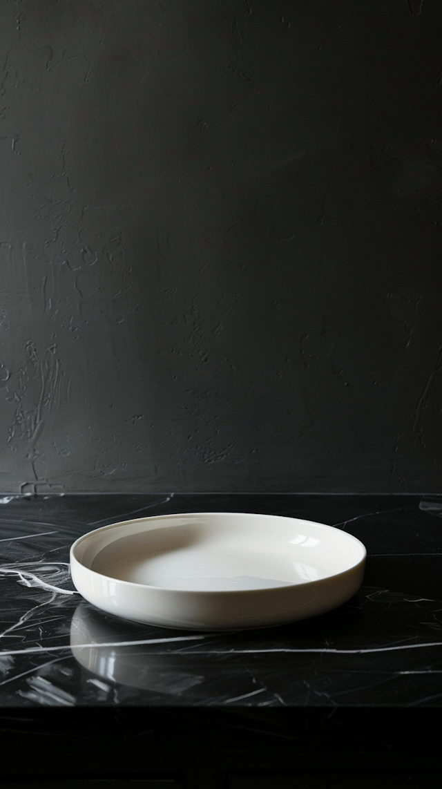 Minimalist Still Life with White Plate