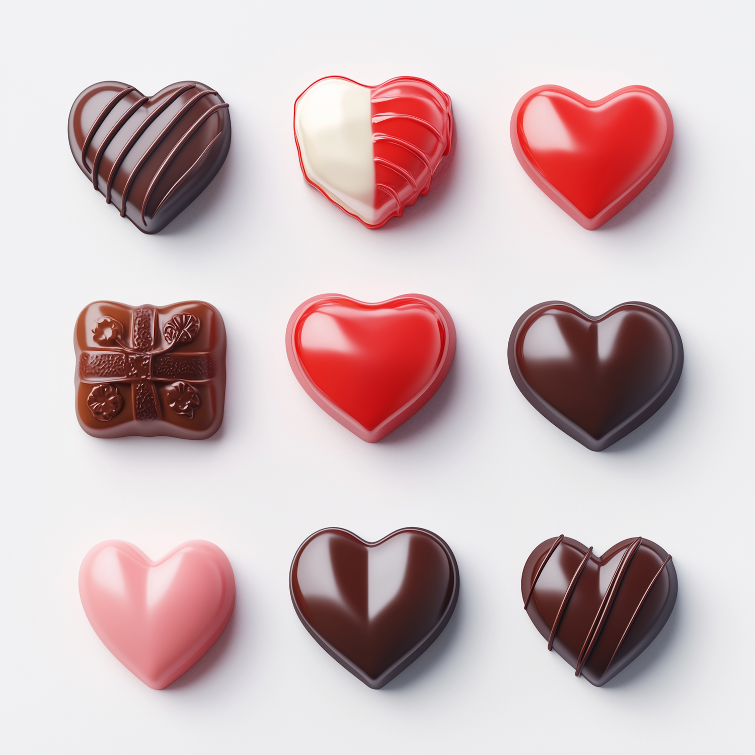 Heart-Shaped Chocolates Collection