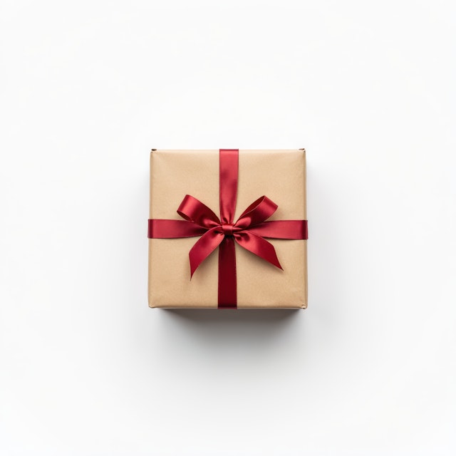 Gift Box with Red Ribbon