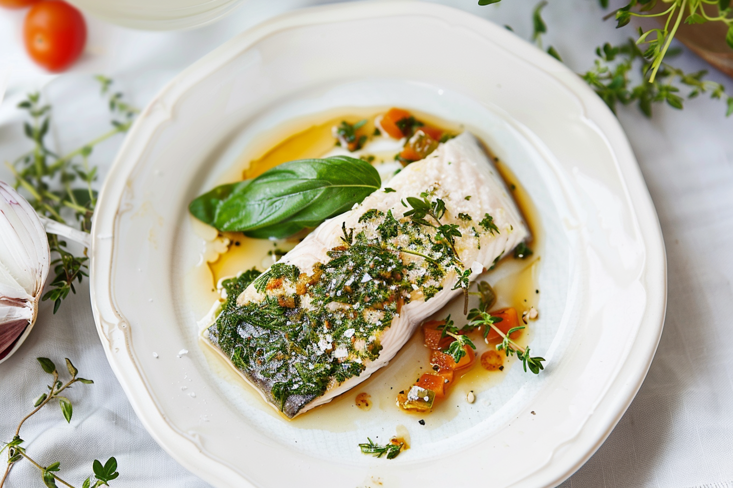 Elegantly Plated Fish Dish