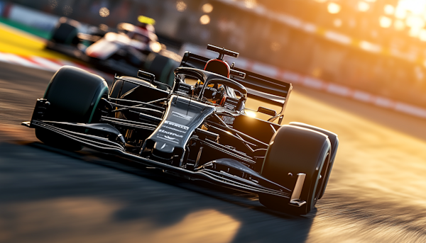 Speed and Precision: Formula 1 at Sunset