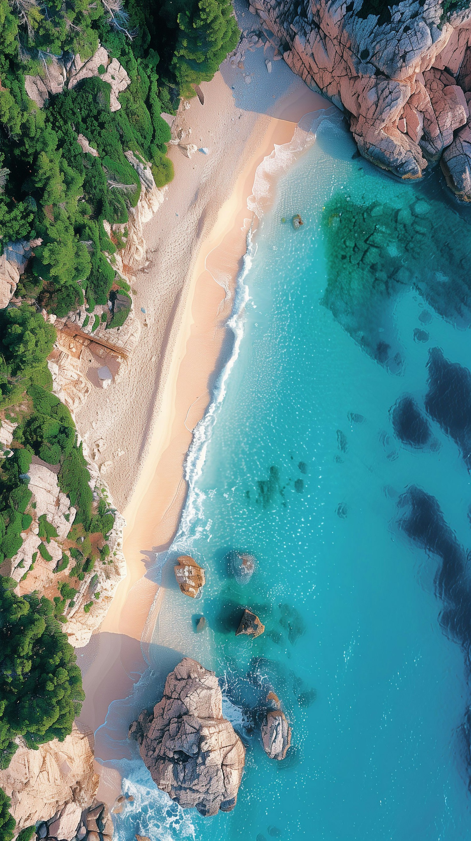 Secluded Beach Aerial View