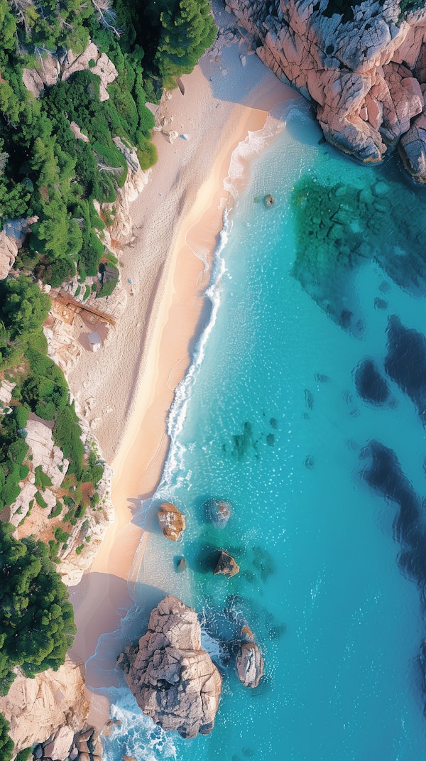 Secluded Beach Aerial View