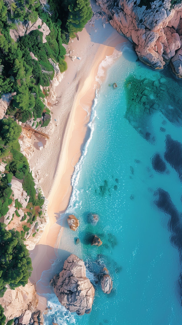 Secluded Beach Aerial View