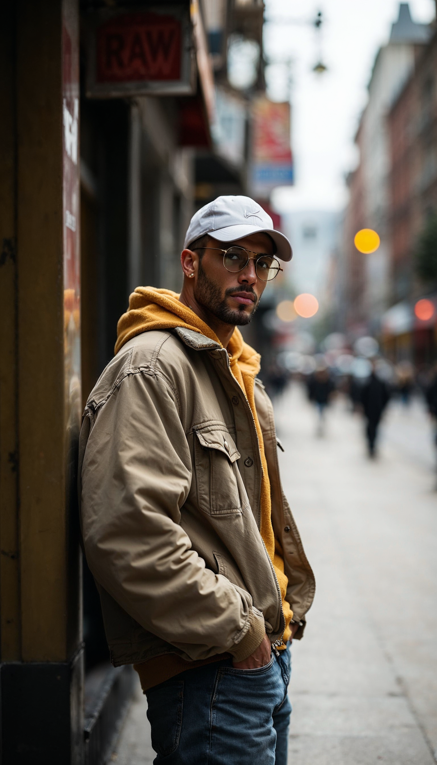 Man on City Street