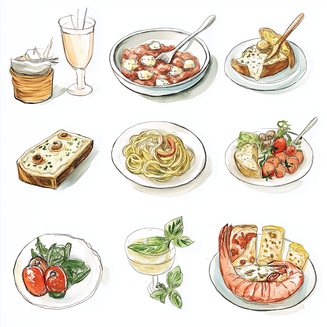 Italian Cuisine Spread